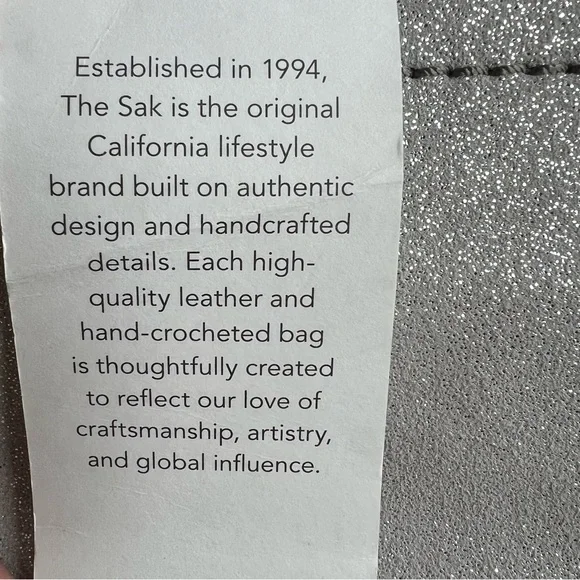 NWT The Sak Iris Demi Convertible Clutch Crossbody Shoulder Bag Silver Pyrite - Picture 7 of 9